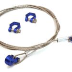 Realistic Steel Tow Cable & Tow Hooks w/ Bow Shackle for 1/10 Off-Road Crawler