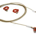 Realistic Steel Tow Cable & Tow Hooks w/ Bow Shackle for 1/10 Off-Road Crawler