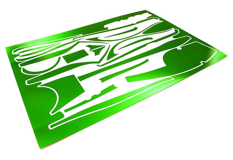 C27265GREEN Scratch Resistance Sticker Set Decal for Traxxas 6507R TQi 2.4GHz 4CH Controller - Image 1