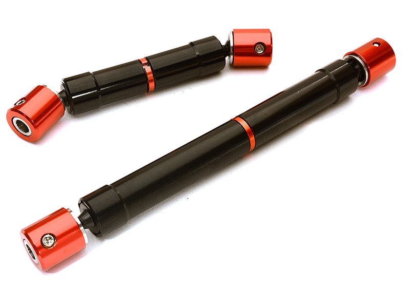 C27298REDBLACK Red Black Machined Center Drive Shafts for Axial SCX10 II 1/10 LCG Upgrade - Image 1