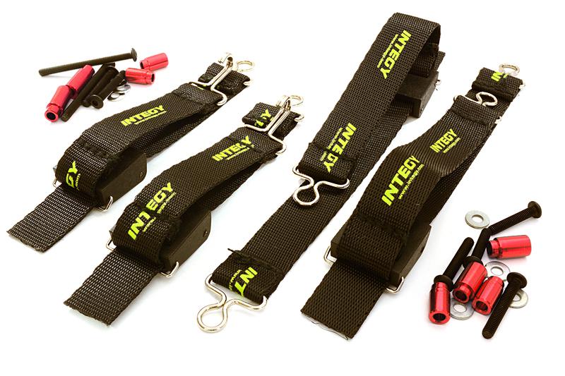 C27468RED Suspension Travel Limiter Straps for Axial 1/8 Yeti XL Rock Racer Buggy - Image 1