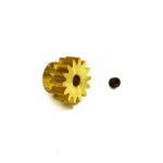 0.125 Bore 0.8 Pitch Metal Pinion Gear 14T (Brass)
