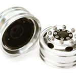 Billet Machined Alloy T8 Front Wheel Set for Hex Type 1/14 Scale Tractor Trucks