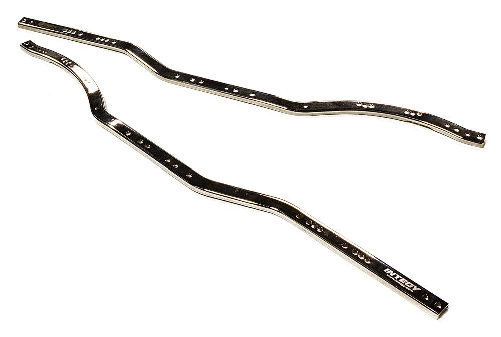 C27654CHROME HD Metal Replacement Chassis Rail Set (2) for Axial 1/10 SCX-10 Rock Crawler - Image 1