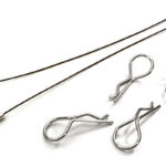 Secured Body Clip (4) with 150mm Retainer Link for 1/8 Scale