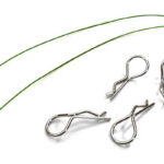 Secured Body Clip (4) with 150mm Retainer Link for 1/8 Scale