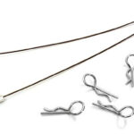 Secured Body Clip (4) with 160mm Retainer Link for 1/10 Stampede & Rustler