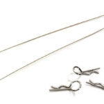 Secured Body Clip (4) with 160mm Retainer Link for 1/10 Stampede & Rustler