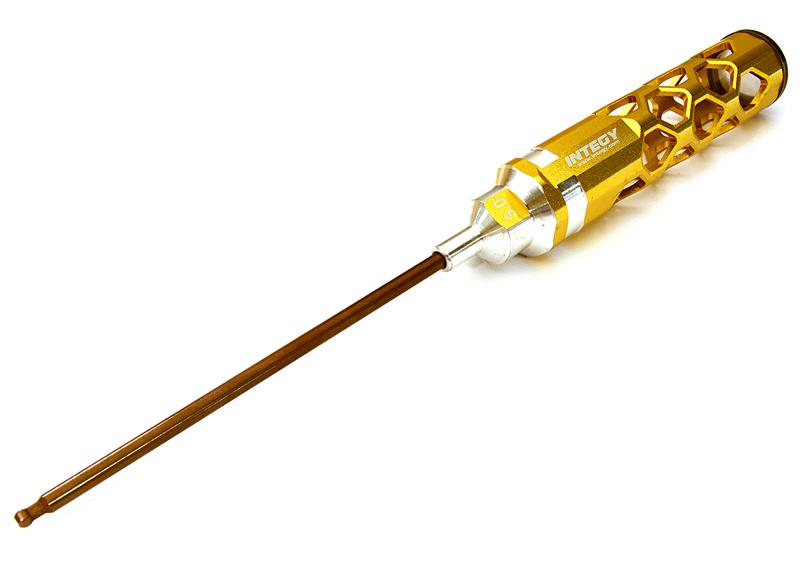 C27837GOLD Precision Tool Allen Hex Ball Type Wrench 3mm with 120mm Shank - Image 1