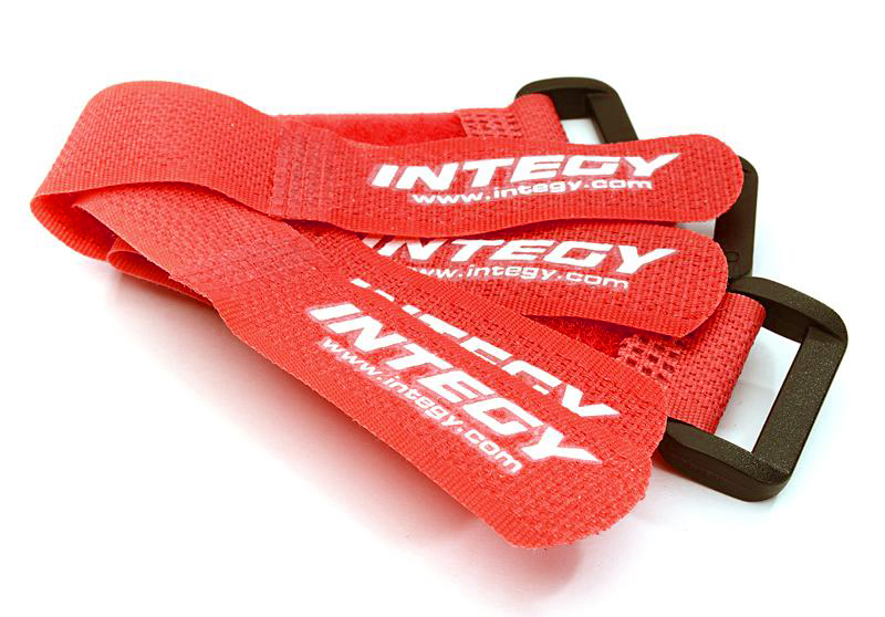 C27934RED 20x150mm Battery Strap (4) for RC Car, Boat, Helicopter & Airplane - Image 1