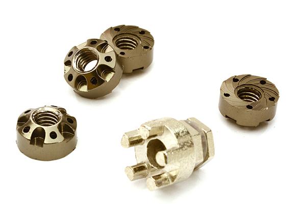 C27947GUN Realistic Billet Machined M4 Size Wheel Nut for Traxxas 1/10 - Image 1