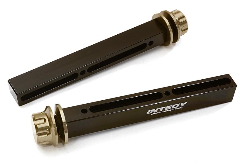 C27963GREY Adjustable Front Body Post Set for Traxxas 1/10 Scale E-Maxx Brushless 4917R - Image 1