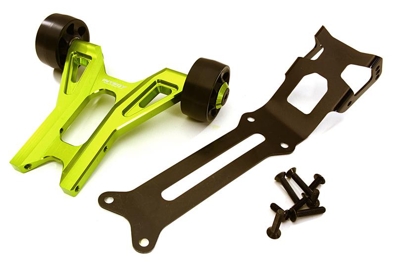C27985GREEN Billet Machined Wheelie Bar Kit for Traxxas X-Maxx 4X4 - Image 1