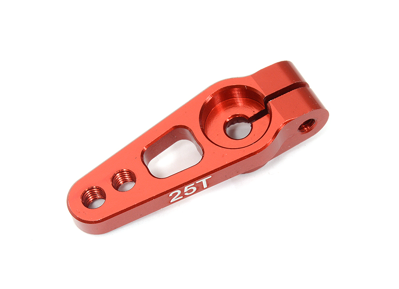 C28133RED Billet Machined Alloy Servo Horn 25T for Futaba Type Servo (r=15, 19mm) - Image 1