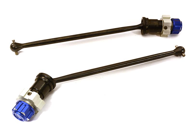 C28397BLUE Universal Drive Shafts w/ Stub Axles (2) for Traxxas X-Maxx 4X4 7750 - Image 1