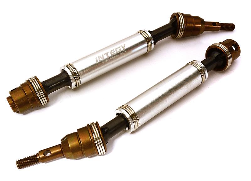 C28407SILVER Telescopic Front Universal Drive Shaft(2) for 1/10 Slash 4X4, Stampede 4X4 6851X - Image 1