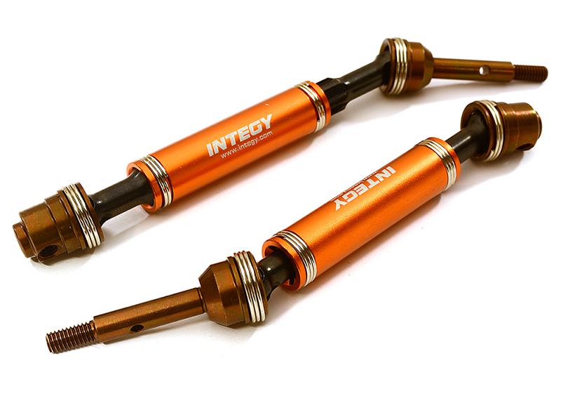 C28408ORANGE Telescopic Rear Universal Drive Shaft(2) for 1/10 Slash 4X4 & Stampede 4X4 6852X - Image 1