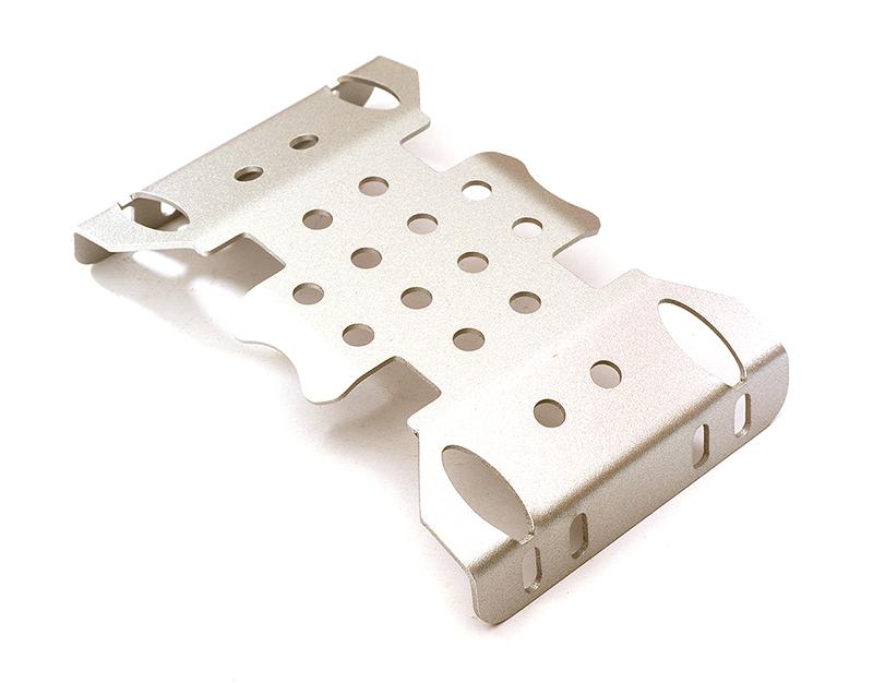 C28471SILVER Metal Protection Center Skid Plate for Axial 1/10 SCX10 II Off-Road - Image 1