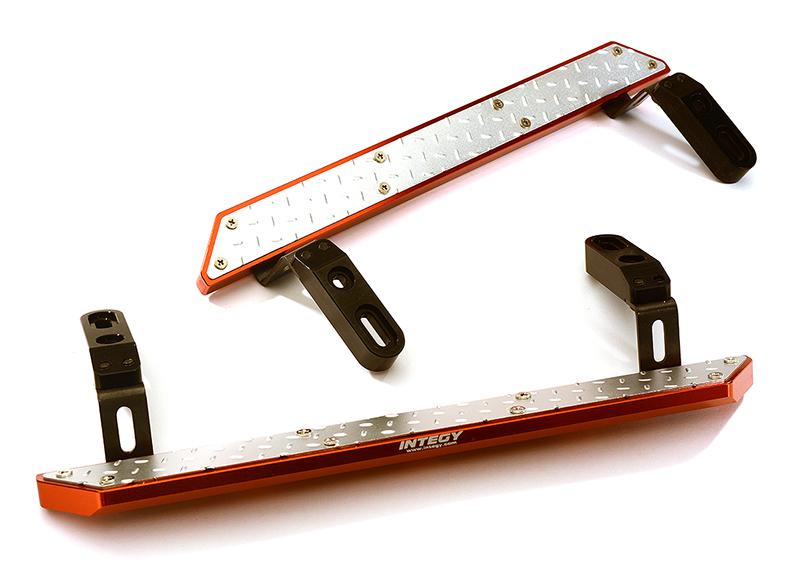 C28576RED Alloy Machined Side Step Plate Set for Traxxas TRX-4 Scale & Trail Crawler - Image 1