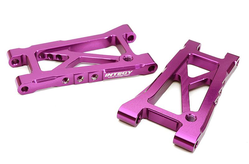 C28609PURPLE Billet Machined Rear Suspension Arms for Tamiya 1/10 TA07 PRO - Image 1