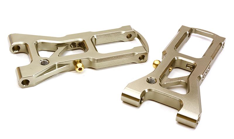 C28610GREY Billet Machined Front Suspension Arms for Tamiya 1/10 TA07 PRO - Image 1
