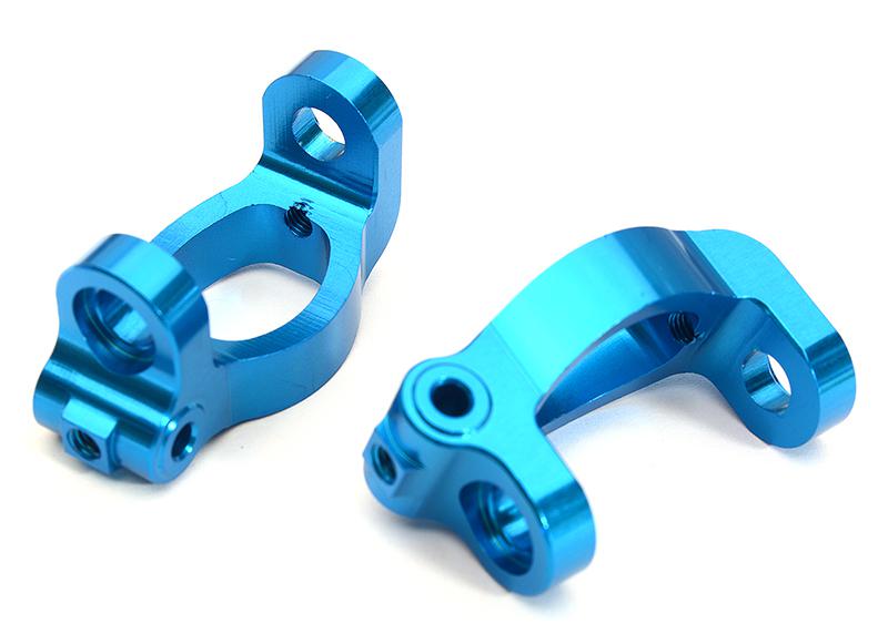 C28636LIGHTBLUE Billet Machined Alloy Caster Blocks for Tamiya 1/10 M-07 - Image 1