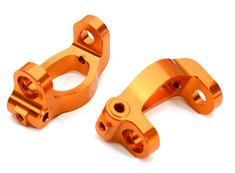 C28636ORANGE Billet Machined Alloy Caster Blocks for Tamiya 1/10 M-07 - Image 1