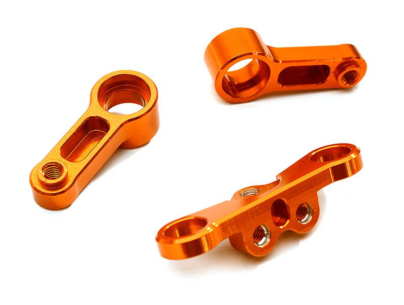 C28641ORANGE Billet Machined Alloy Steering Bellcrank for Tamiya 1/10 TA07 PRO - Image 1