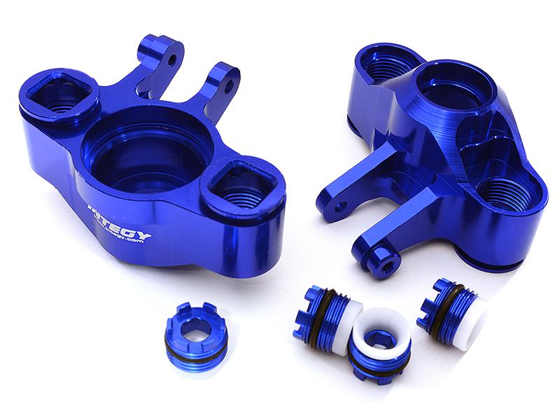 C28681BLUE Billet Machined Steering Knuckles for Traxxas 1/10 E-Revo 2.0 8635 - Image 1