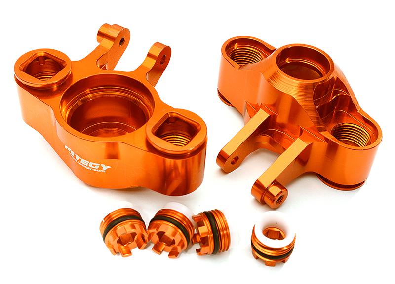 C28681ORANGE Billet Machined Steering Knuckles for Traxxas 1/10 E-Revo 2.0 8635 - Image 1
