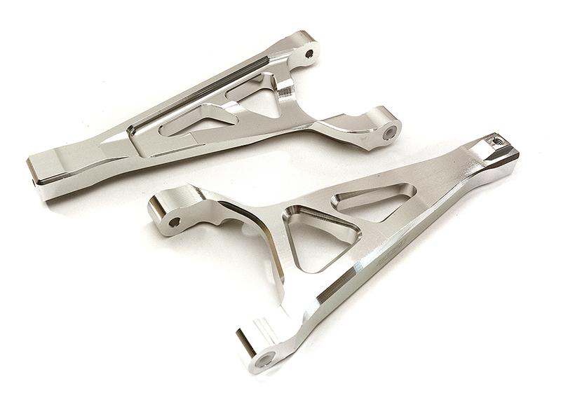 C28683SILVER Machined Front Upper Suspension Arms for Traxxas 1/10 E-Revo 2.0 8631 8632 - Image 1
