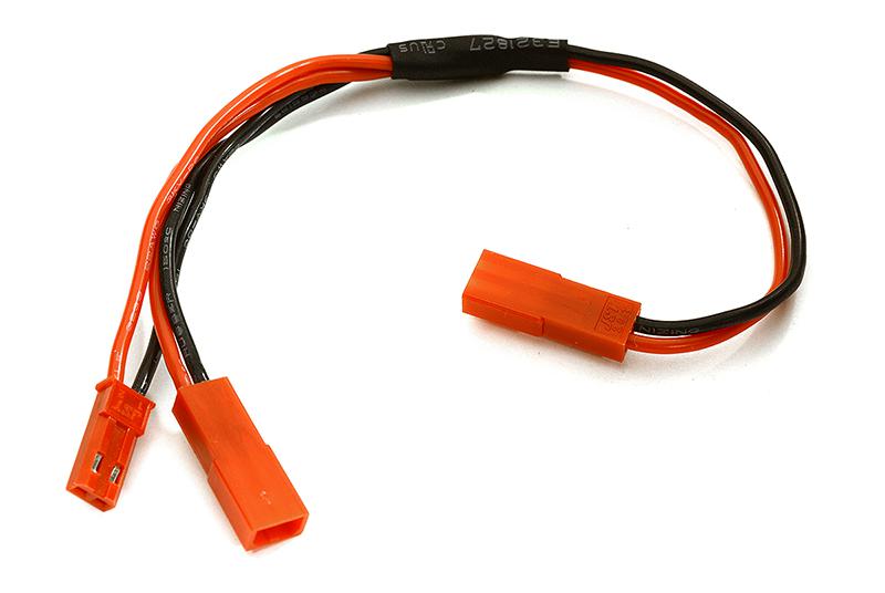 C28712 Y-Type 1-to-2 JST 2 Pin Plug Wire Harness for Traxxas ESC/Fan 200mm Extension - Image 1