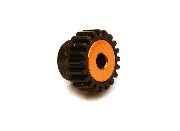 C28753ORANGE Machined 0.125 Bore 20T Pinion Gear for Tamiya 1/10 TA07 PRO & M-07 (0.6 MOD) - Image 1