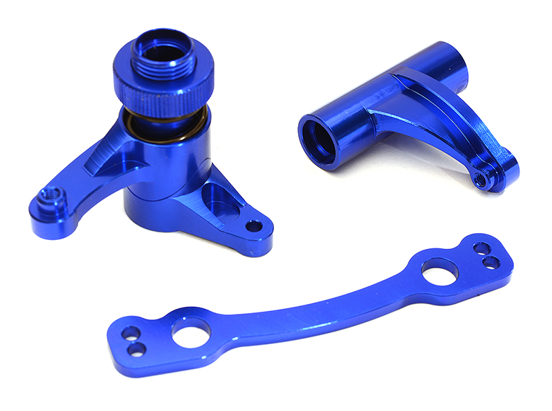 C28815BLUE Billet Machined Steering Bellcrank Set for Arrma 1/8 Kraton 6S BLX AR340073 - Image 1