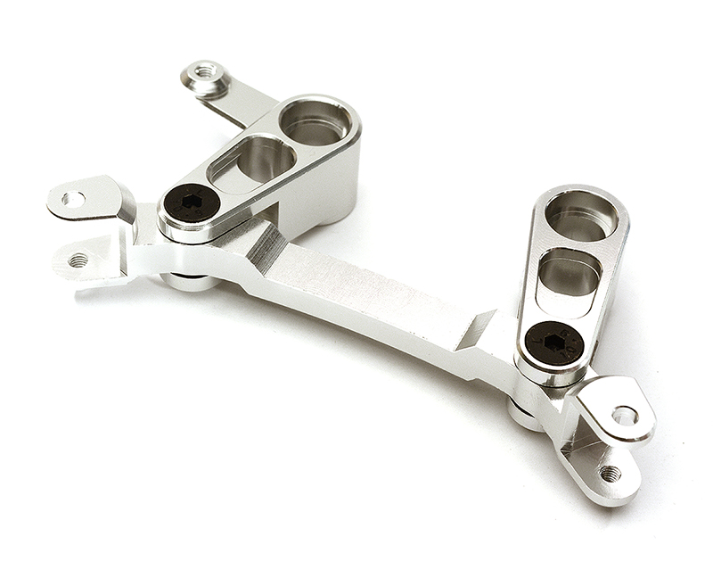 C28831SILVER Machined Steering Bellcrank Set for Arrma 1/10 Granite 4X4 3S BLX ARA340179 - Image 1
