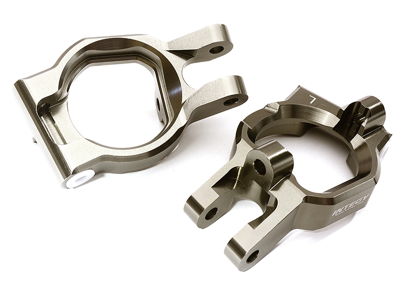 C28837GREY Billet Machined Front Caster Blocks for Losi 1/5 Desert Buggy XL-E & 2.0 - Image 1