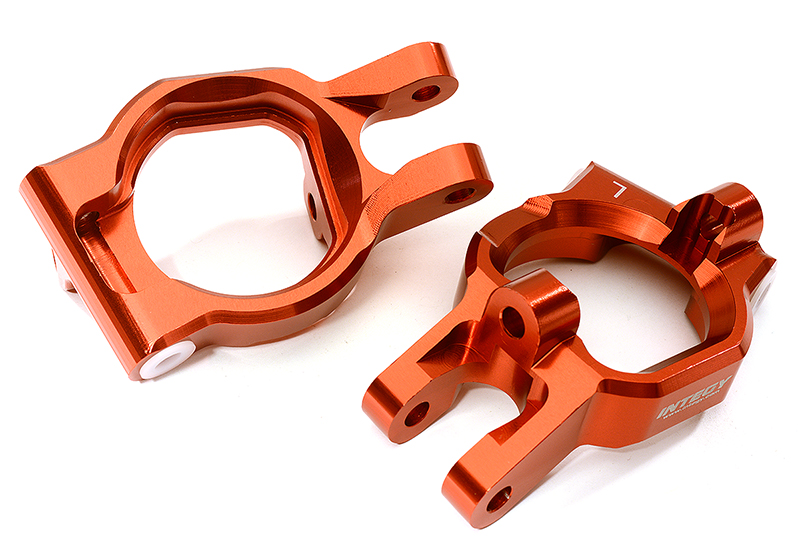 C28837RED Billet Machined Front Caster Blocks for Losi 1/5 Desert Buggy XL-E & 2.0 - Image 1