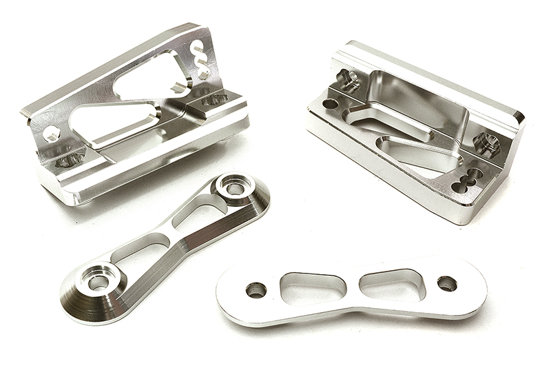 C28853SILVER Machined Rear Wing Mount Upper Bracket for Losi 1/5 Desert Buggy XL-E & 2.0 - Image 1