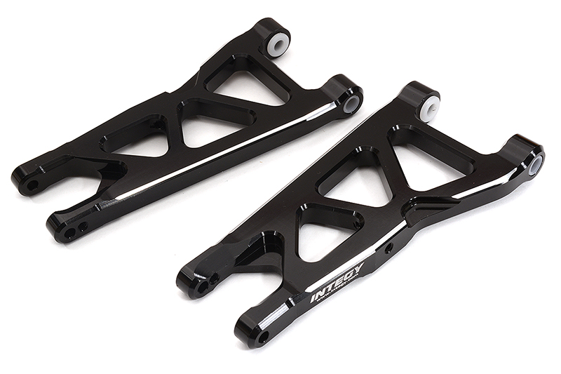 C28862BLACK Billet Machined Black Front Suspension Arms for 1/10 Granite 4X4 3S BLX AR330443 - Image 1