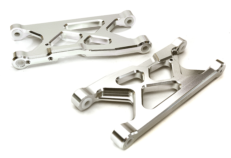 C28863SILVER Billet Machined Rear Suspension Arms for Arrma 1/10 Granite 4X4 3S BLX AR330516 - Image 1