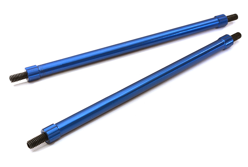 C28887BLUE Billet Machined 95mm Aluminum Linkages (2) M4 Threaded for 1/10 Scale Crawler - Image 1