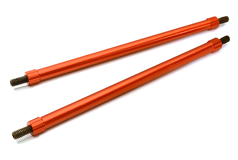 C28888RED Billet Machined 100mm Aluminum Linkages (2) M4 Threaded for 1/10 Scale Crawler - Image 1