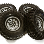 Metal Alloy 2.2 Size Wheel & Tire Set for 1/10 Off-Road, 128mm O.D. (4-Pack)