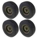 Tire & Wheels (4) for HG-P801 8X8 RC Military Truck