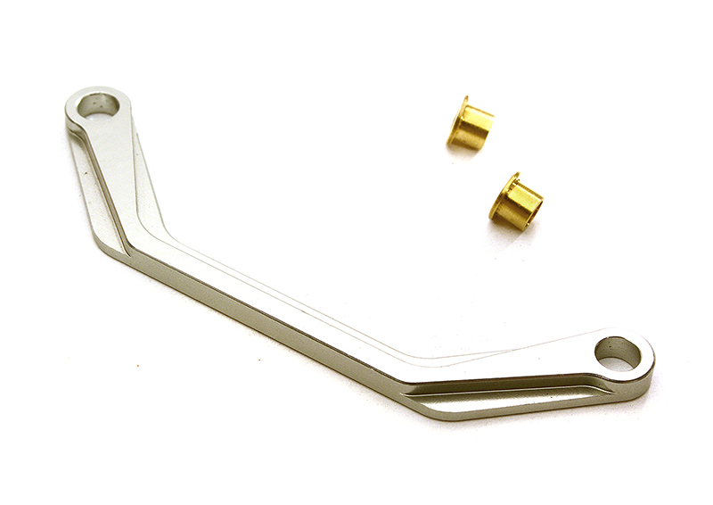 C28974SILVER Billet Machined Steering Link for Tamiya T3-01 Dancing Rider - Image 1