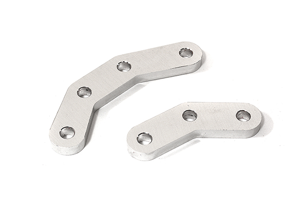C29129SILVER Billet Machined Steering Plates for Element RC 1/10 Scale Enduro Sendero - Image 1