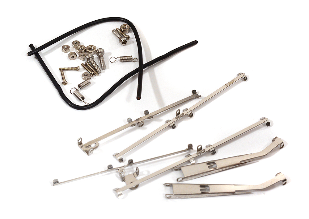 C29405 Realistic Scale Alloy Front Windshield Wiper Kit for 1/10 Axial, Traxxas Crawler - Image 1