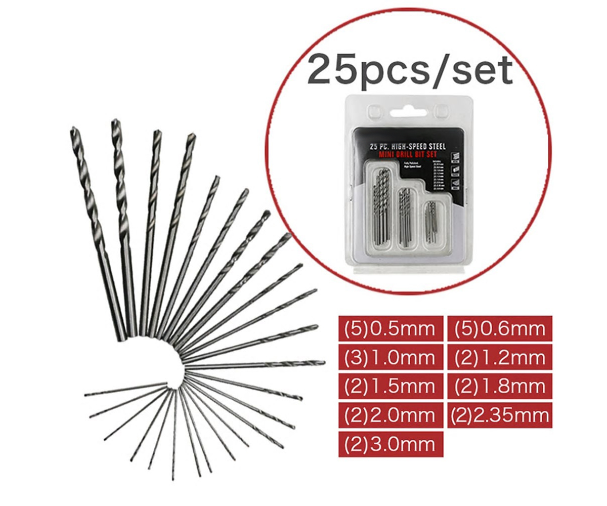 C29444 Precision Metric Size Drill Bit 25pcs Set for Scale Model 0.5mm-to-3mm - Image 1