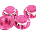 Billet Machined 17mm Pink Hex Wheel Nuts for 1/8 Buggy, Truggy & Truck