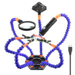 Soldering Workstation Stand w/ LED Light, Fan & Magnifying Glass - Image 2